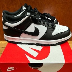 Brand new in box. Never worn Nike low dunk Pandas. Verified authentic W/GOAT.